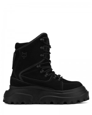 Black Naked Wolfe Kit Nubuck Men's Boots | DUBLIN 5183049LA