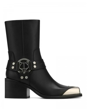 Black Naked Wolfe Knight Cow Leather Men's Boots | IRELAND 1069435BG