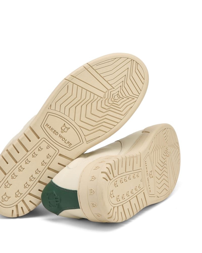 Beige Naked Wolfe Type-R Leather Combo Men's Sneakers | DUBLIN 1694250KD