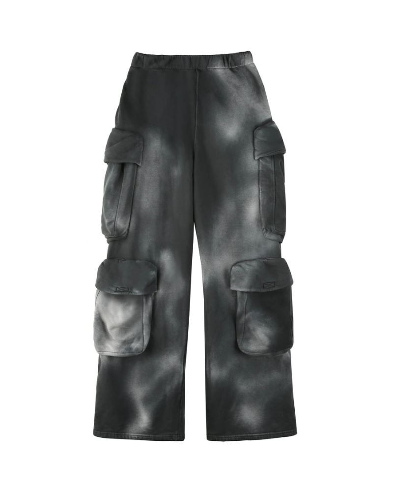 Black Naked Wolfe Cargo Vintage Men's Sweatpants | IRELAND 5267038CE