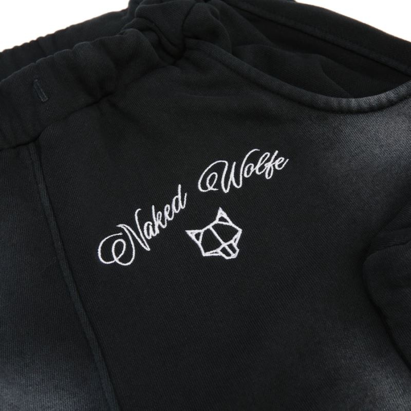 Black Naked Wolfe Cargo Vintage Men's Sweatpants | IRELAND 5267038CE
