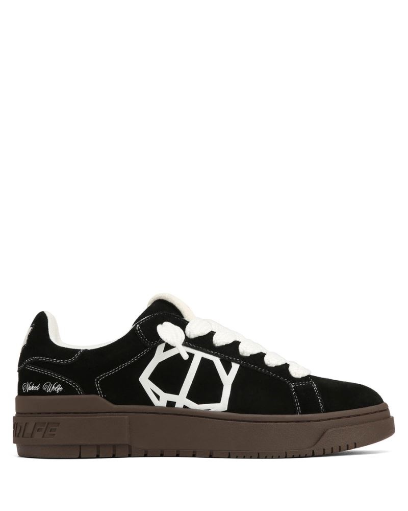 Black Naked Wolfe Chrome Suede Natural Men\'s Sneakers | DUBLIN 3560281NU