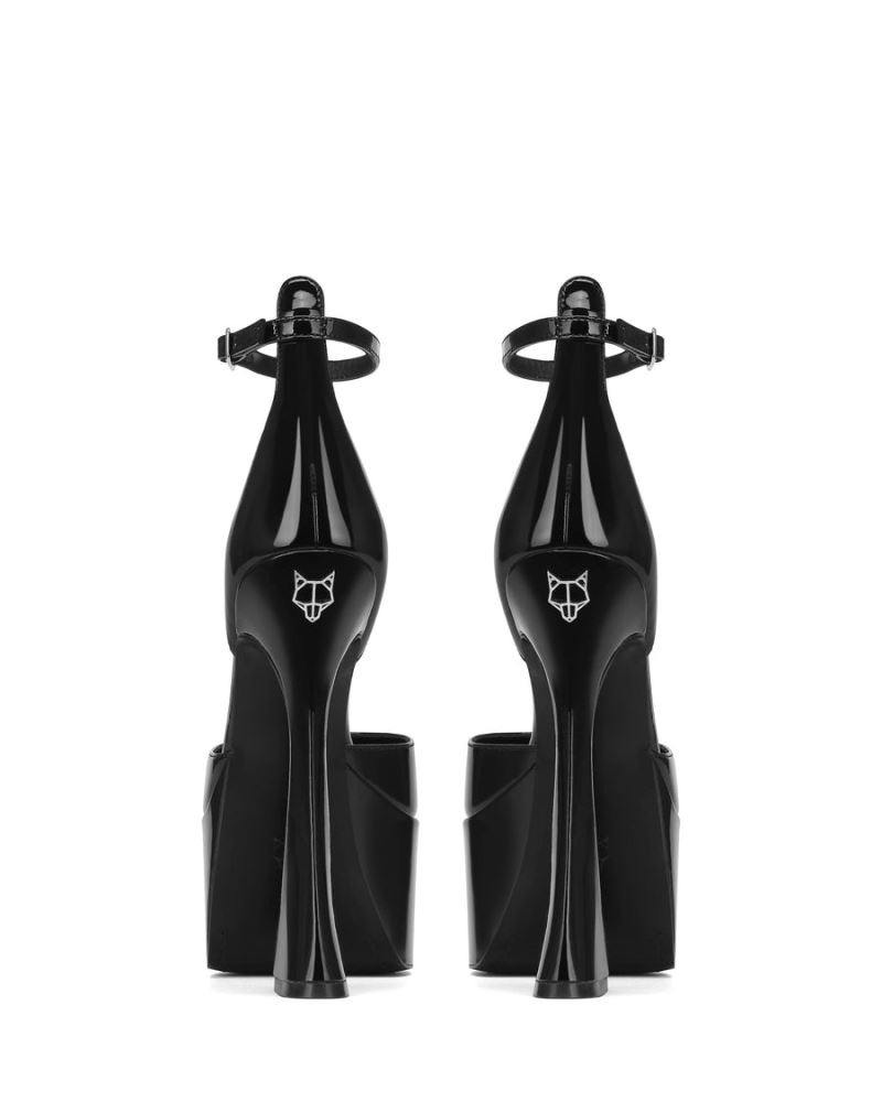 Black Naked Wolfe Daria Patent Women's Heels | IRELAND 5870921NL