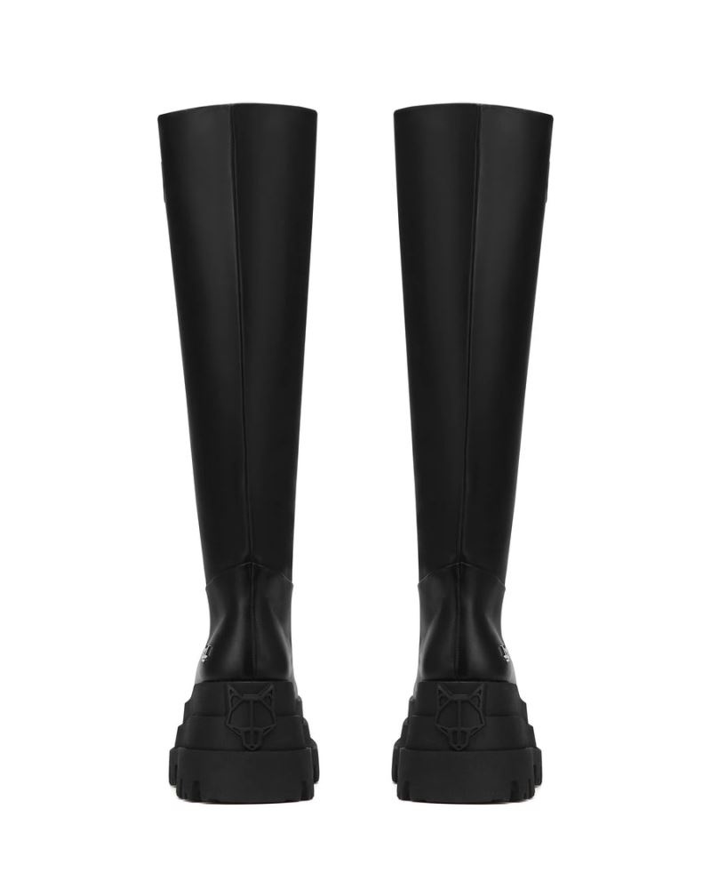 Black Naked Wolfe Sasha Leather Women's Platform Boots | IRELAND 1520946QN