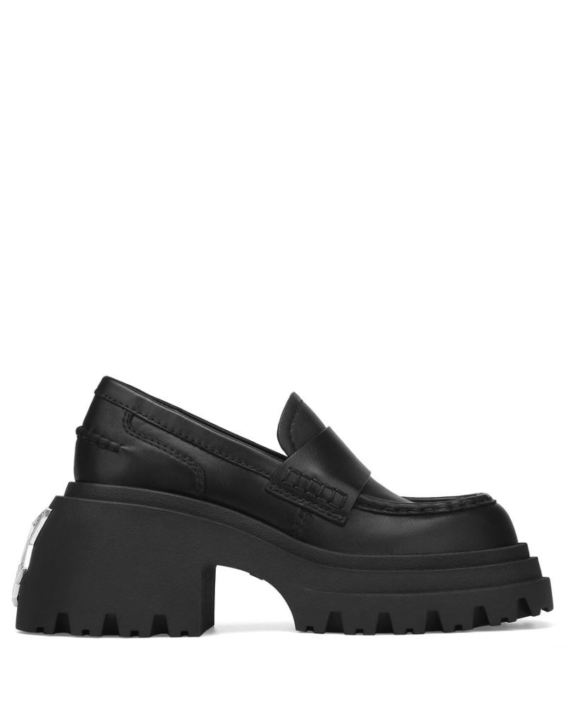 Black Naked Wolfe Swish Leather Women\'s Loafers | DUBLIN 7891250WH