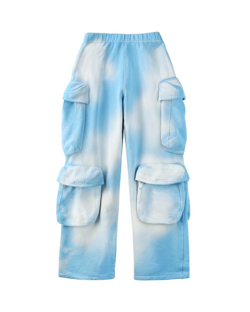 Blue Naked Wolfe Cargo Vintage Men's Sweatpants | DUBLIN 6521437SM