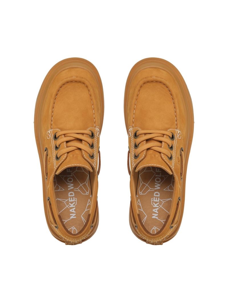 Brown Naked Wolfe Dock Wheat Men's Loafers | DUBLIN 6349257HF
