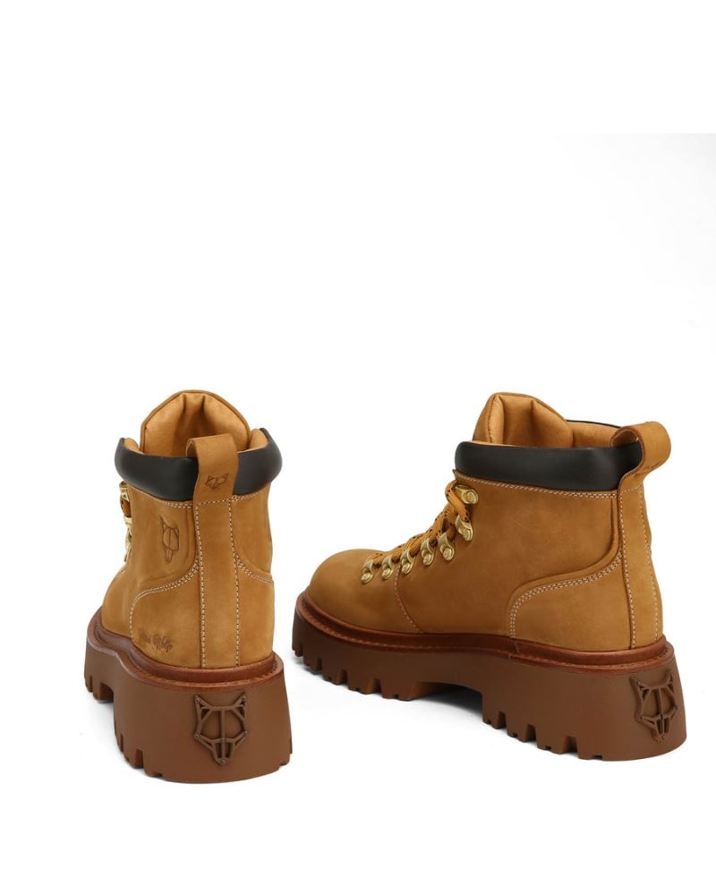 Brown Naked Wolfe Resort Barley Nubuck Women's Platform Boots | DUBLIN 7361029QI