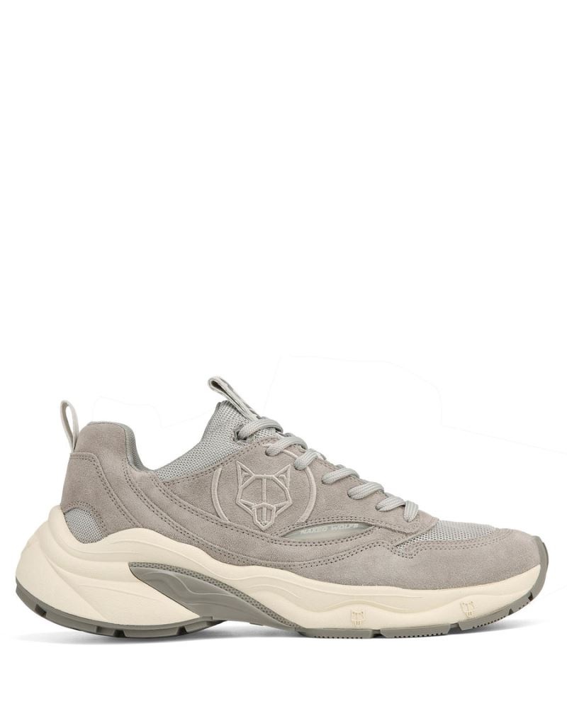 Grey Naked Wolfe Fox Suede Men\'s Sneakers | DUBLIN 0938265IJ