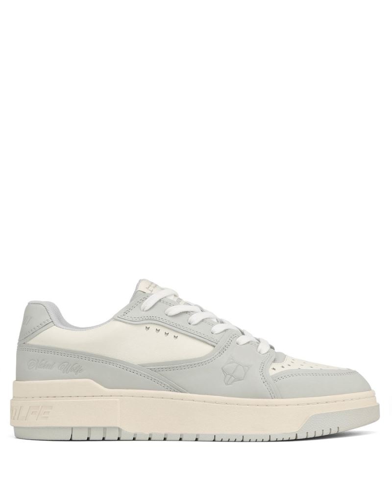 Grey Naked Wolfe NW-01 Leather Men\'s Sneakers | IRELAND 7082143TW