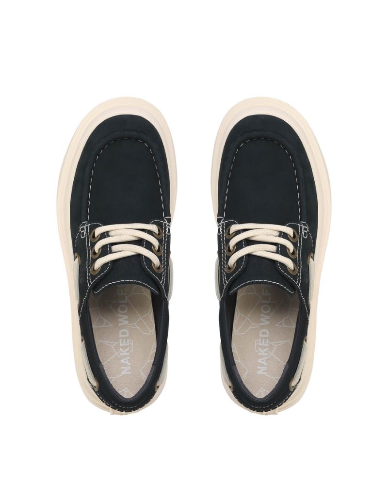 Navy Naked Wolfe Dock Men's Loafers | DUBLIN 3605219YE