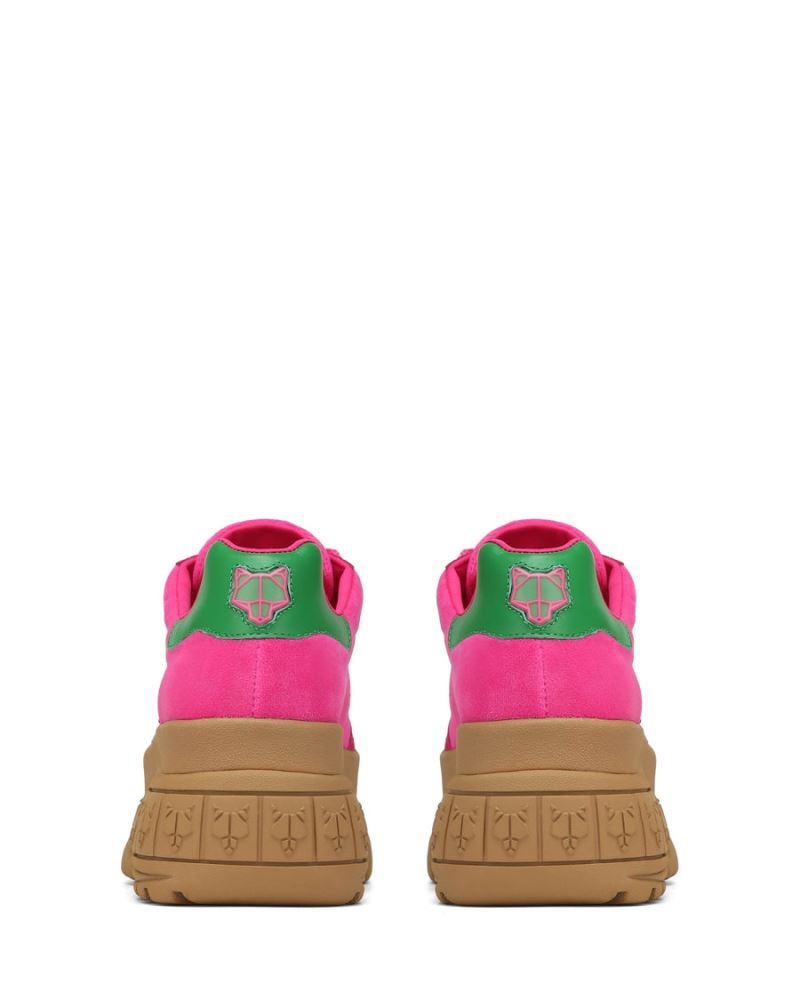 Pink Naked Wolfe Warrior Velvet Women's Sneakers | DUBLIN 8257046DY