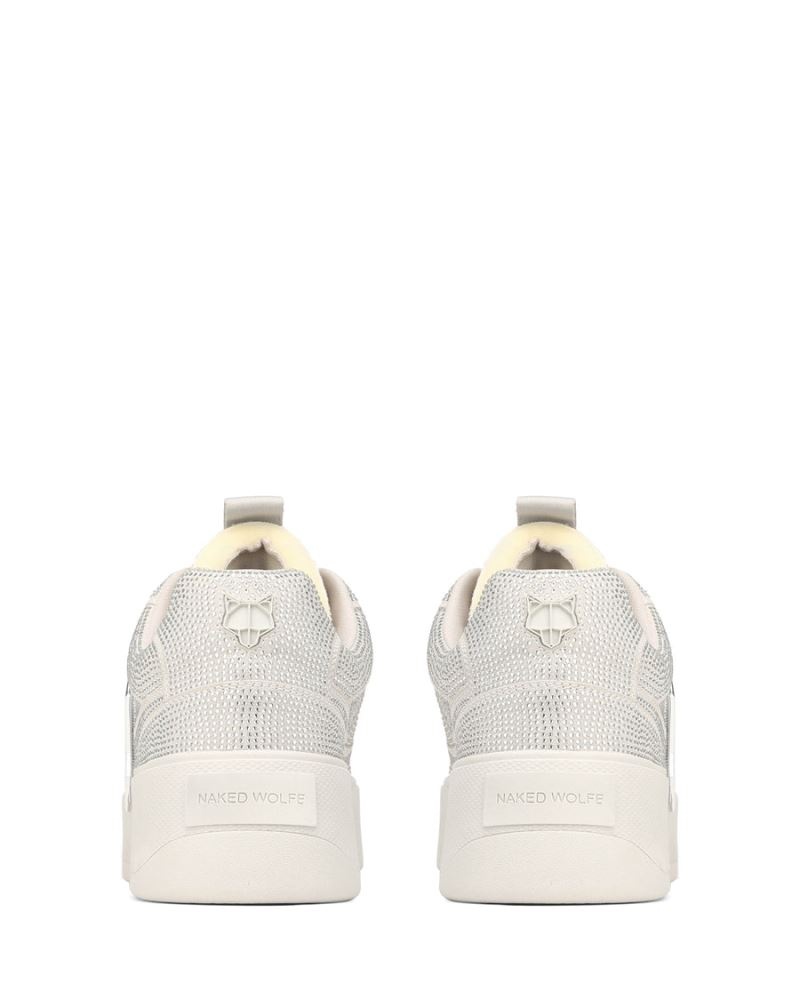 Silver Naked Wolfe Kosa Diamond Men's Sneakers | DUBLIN 3827194HT