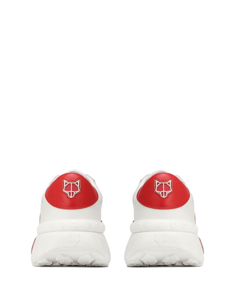 White / Red Naked Wolfe Drought Men's Sneakers | IRELAND 0697523MG