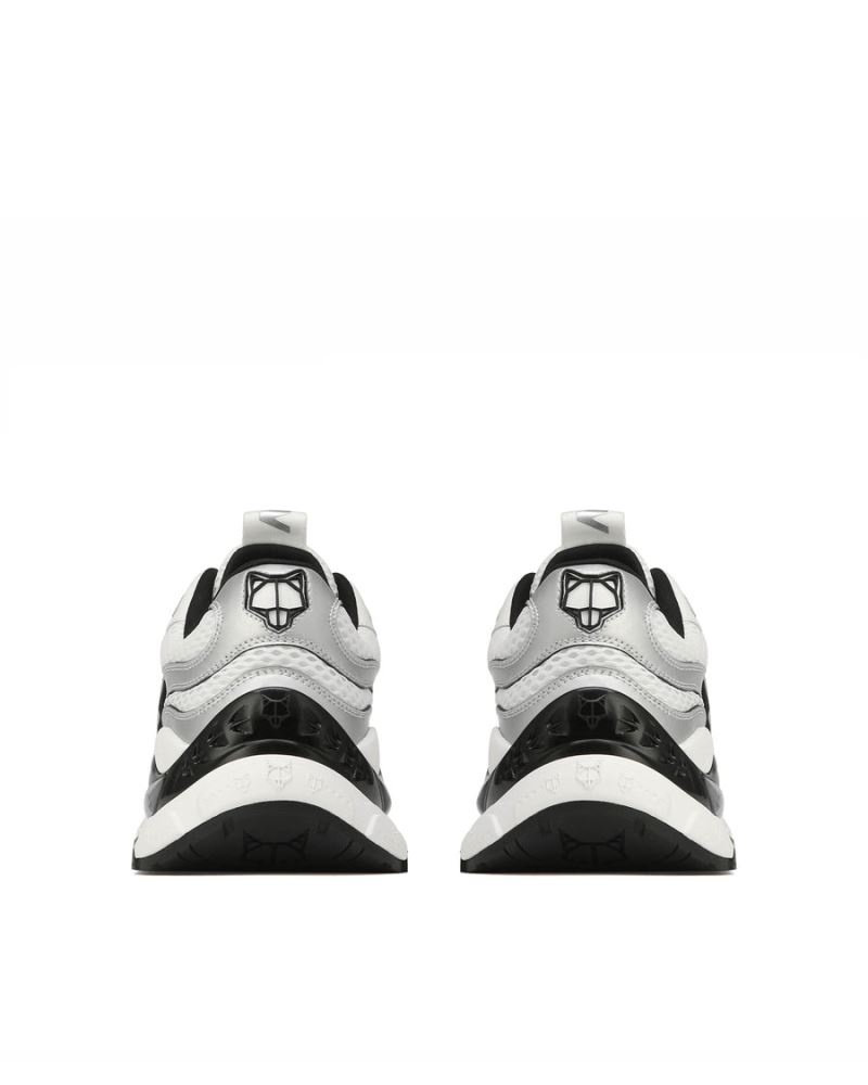 White / Silver Naked Wolfe Smash Mesh Women's Sneakers | DUBLIN 0259187BE